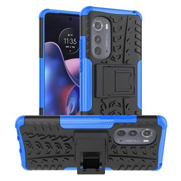 Carcasa Antideslizante Híbrida para Motorola Edge (2022) - Azul / Negro