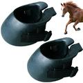 Protectores de goma antideslizantes para cascos de caballos - Talla S - 2 pzs. - Negro