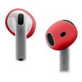 Funda de silicona antideslizante para AirPods 4 - Rojo