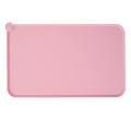 Alfombrilla de silicona antideslizante para comida de mascotas - 47x30cm - Rosa