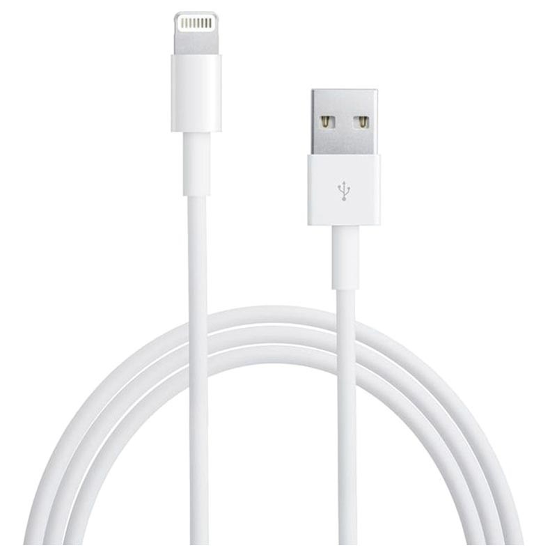 Cable Conector Lightning / USB Apple MD818ZM/A para iPhone, iPad, iPod -  Blanco