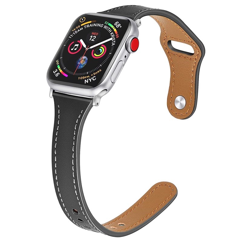 Correa de Cuero Premium para Apple Watch 7/SE/6/5/4/3/2/1 - 45mm/44mm/42mm