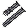 Correa de nylon Apple Watch Series Ultra 2/Ultra/10/9/8/SE (2022)/7/SE/6/5/4/3/2/1 - 49mm/46mm/45mm/44mm/42mm - Negro / Gris