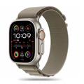 Correa Apple Watch Series Ultra 2/Ultra/10/9/8/SE (2022)/7/SE/6/5/4/3/2/1 Tech-Protect Nylon Pro - 49mm/46mm/45mm/44mm/42mm - Titanio / Oliva