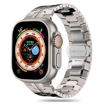 Correa de línea Tech-Protect de acero inoxidable para Apple Watch Series Ultra 2/Ultra/10/9/8/SE (2022)/7/SE/6/5/4/3/2/1 - 49mm/46mm/45mm/44mm/42mm - Titanio
