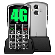Teléfono para Séniores Artfone A400 con SOS - 4G, Dual SIM - Gris