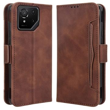 Funda tipo billetera con tarjetero para Asus ROG Phone 9 - Marrón