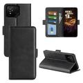 Funda tipo cartera con cierre magnético para Asus ROG Phone 9 Pro - Textura de becerro - Negro
