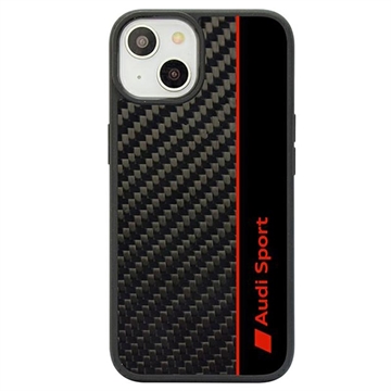 Carcasa Audi Carbon Fiber Stripe para iPhone 14 - Negro