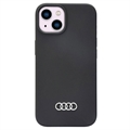 Funda de Silicona Audi Metal Logo para iPhone 14 - Negro