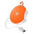 B-31 Cargador inalámbrico de 15W con cable USB-C retráctil - Naranja