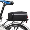 B-SOUL bicicleta MTB bicicleta de carretera bolsa reflectante trasera rack alforja trasera bolsa de almacenamiento de ciclismo con luz trasera de seguridad - Negro