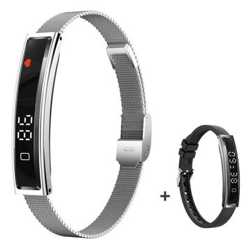B3 Pulsera inteligente / Fitness Tracker con dos correas - Plata