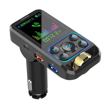 Transmisor FM Bluetooth y Cargador de Coche Rápido con Pantalla LCD BC83