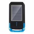 BG-1706 USB+Solar Recargable Luces de Bicicleta Impermeable 6 Modos de Luz Doble Faro de Bicicleta con Alarma de Bocina - Azul
