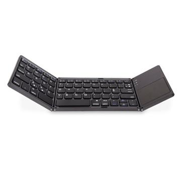 Teclado Inalámbrico Plegable con Panel Táctil BK06 - Negro