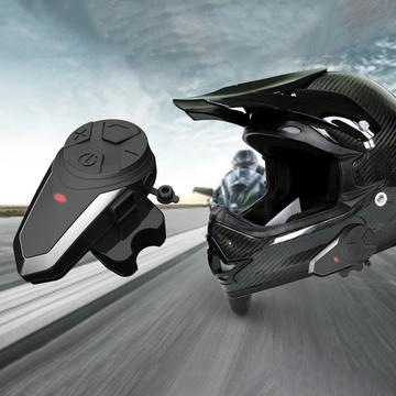 BT-S3 IPX6 Casco de Moto Auricular Bluetooth con Llamada Manos Libres, Radio FM