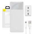 Baseus Bipow Digital Display 15W Power Bank 30000mAh - Blanco