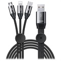 Baseus CAMLT-FX01 3-in-1 Charging Cable with Magnet - 1m - Black