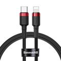 Baseus Cafule Cable USB-C a Lightning - 20W, 1m - Negro / Rojo