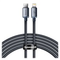 3Sixt Braided MFI USB-C / Lightning Cable - 2m - Black / Silver