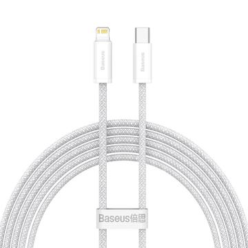 Cable USB-C a Lightning trenzado de nailon de la serie Dynamic de Baseus - 20W, 2m - Blanco