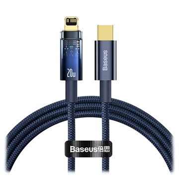 Cable USB-C / Lightning Baseus Explorer 20W - 1m - Bleu