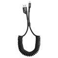 Cable Lightning Baseus Fish Eye Spring - 1m - Black