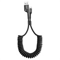 Cable Lightning Baseus Fish Eye Spring - 1m - Black