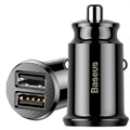 Cargador de Coche con Dual USB Baseus Grain Mini Smart - 3.1A - Negro