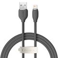 Cable USB-A / Lightning de silicona Baseus Jelly Liquid - 1,2m, 2,4A - Negro