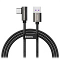 Amorus Aluminum Alloy Nylon Braided USB-C Cable - 1m - Black