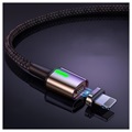 Cable Magnético 3-en-1 Baseus - Lightning, MicroUSB, Tipo-C - 2m - Negro