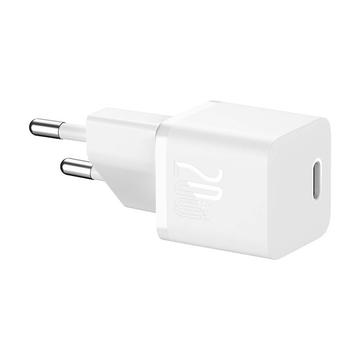 Baseus Mini GaN5 20W USB-C Cargador de pared - Blanco