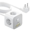 Baseus PowerCombo Cube Regleta 7 en 1 - 20W - Blanco