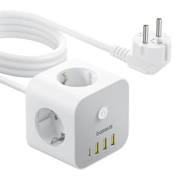 Baseus PowerCombo Cube Regleta 7 en 1 - 20W - Blanco