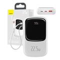 Baseus Qpow Pro Digital Display Quick Charge Type-C Edition Power Bank 20000mAh/22.5W - Blanco