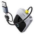 Baseus Safe Journey Adaptador CarPlay de cable a inalámbrico - USB-C, USB-A - Gris oscuro
