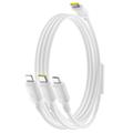 Cable de carga rápida Baseus Silky 3-en-1 USB-C a Lightning, USB-C, MicroUSB - 100W/1.5m