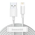 Baseus Simple Wisdom Cable USB-A / Lightning - 1.5m, 2 Piezas - Blanco