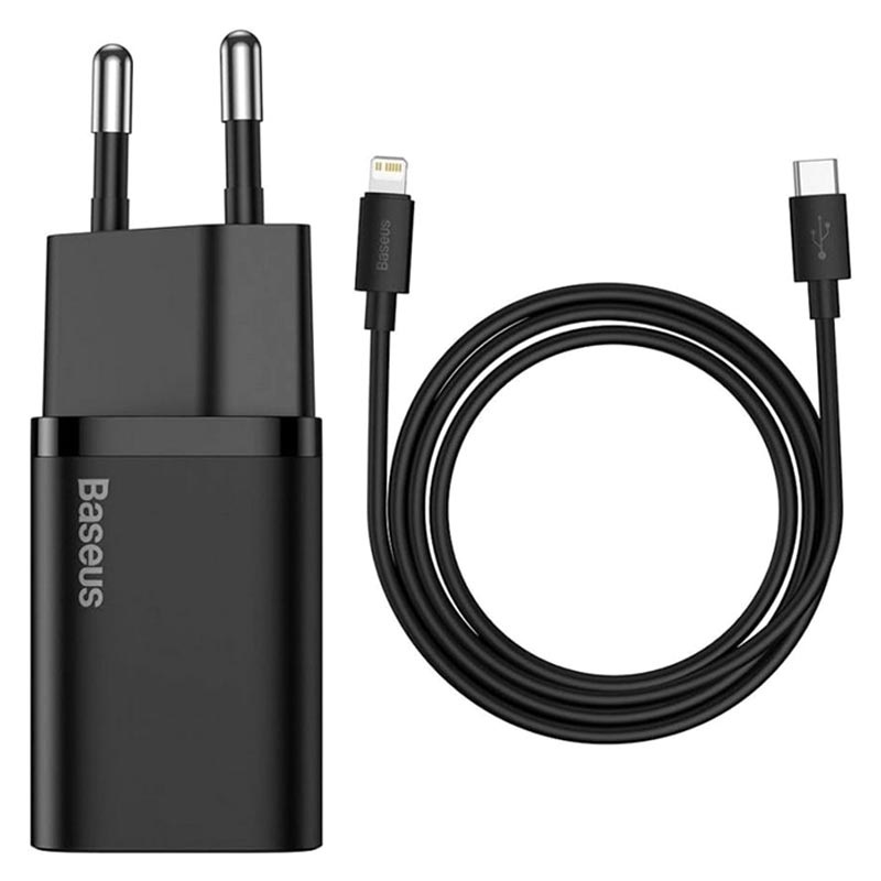 Cargador Rápido para iPhone o Apple de 20W tipo C cable Lightning