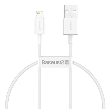 Cable Lightning Baseus Superior Series - 0.25m - Blanco