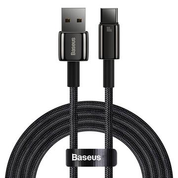 Cable USB-A / USB-C Baseus Tungsten Gold - 1m, 100W - Negro