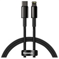 3Sixt Braided MFI USB-C / Lightning Cable - 2m - Black / Silver