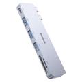 Baseus UltraJoy Hub USB-C de 6 puertos - 3x USB-A, USB-C, ranuras para tarjetas Micro SD/TF