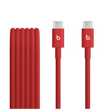 Beats Cable tejido de USB-C a USB-C MDGF4ZM/A - 1.5m, 60W - Rojo rápido