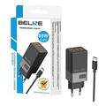 Beline BLN3CB65C Cargador de pared GaN 65W con cable USB-C - 2xUSB-C, USB-A - Negro