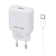 Cargador Beline PD 3.0 USB-C GaN para iPhone 15 / Plus / Pro / Max - 30W - Blanco