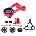 Soporte para ordenador de bicicleta Luz de bicicleta Soporte para cronómetro para Garmin/Bryton/Cateye/GoPro - Rojo