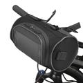 Bolsa para manillar de bicicleta con pantalla táctil Funda impermeable para bicicleta - Negro